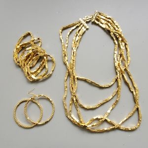 Karine Sultan Necklace Bracelets and Earrings Set